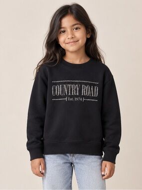Country Road Girls Heritage Logo Sweatshirt Size 8~ Verified Australian Cotton